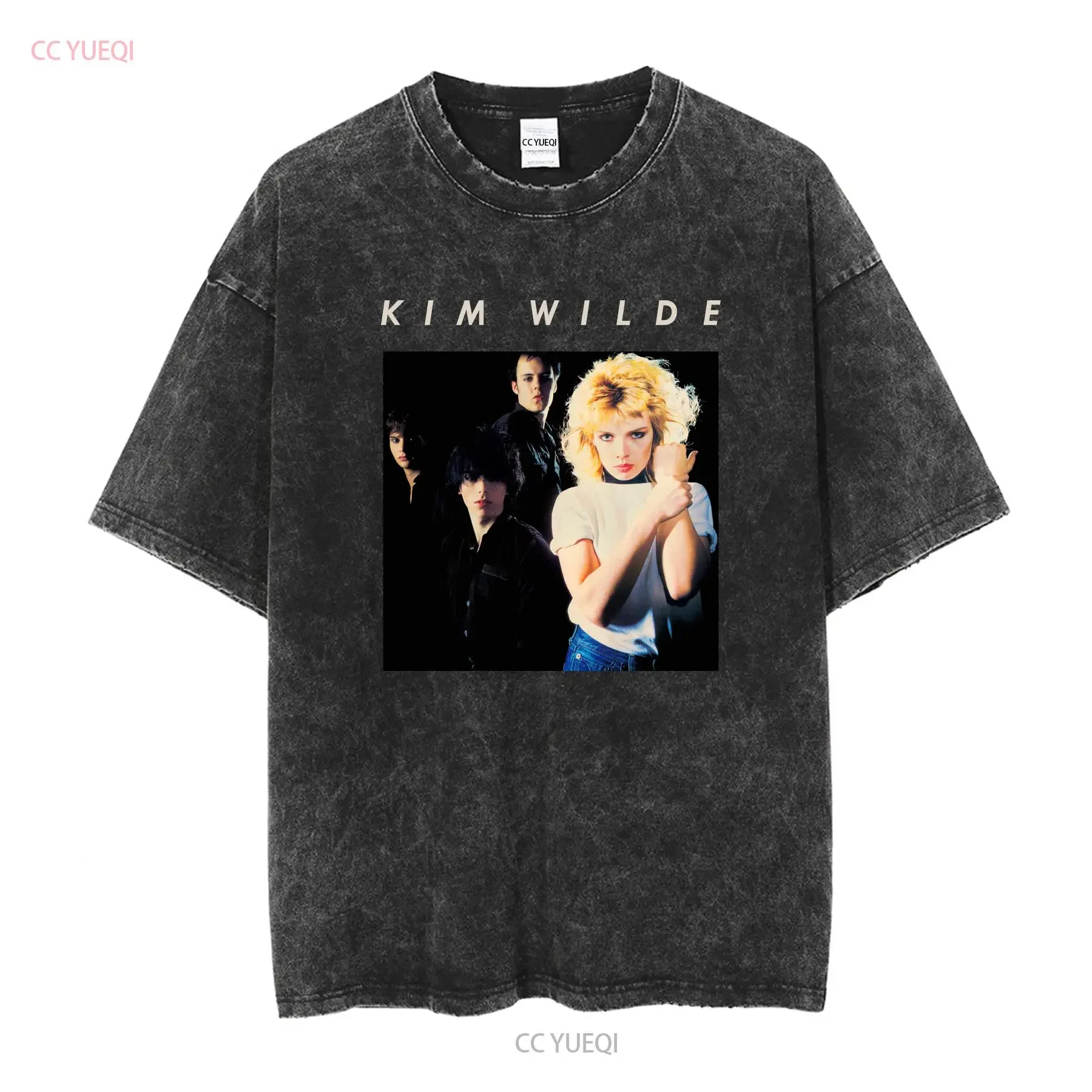 KIM WILDE T SHIRT long or short sleeves vintage Washed homme Versatile Slightly Unisex Breathable graphic fashion Comfortable