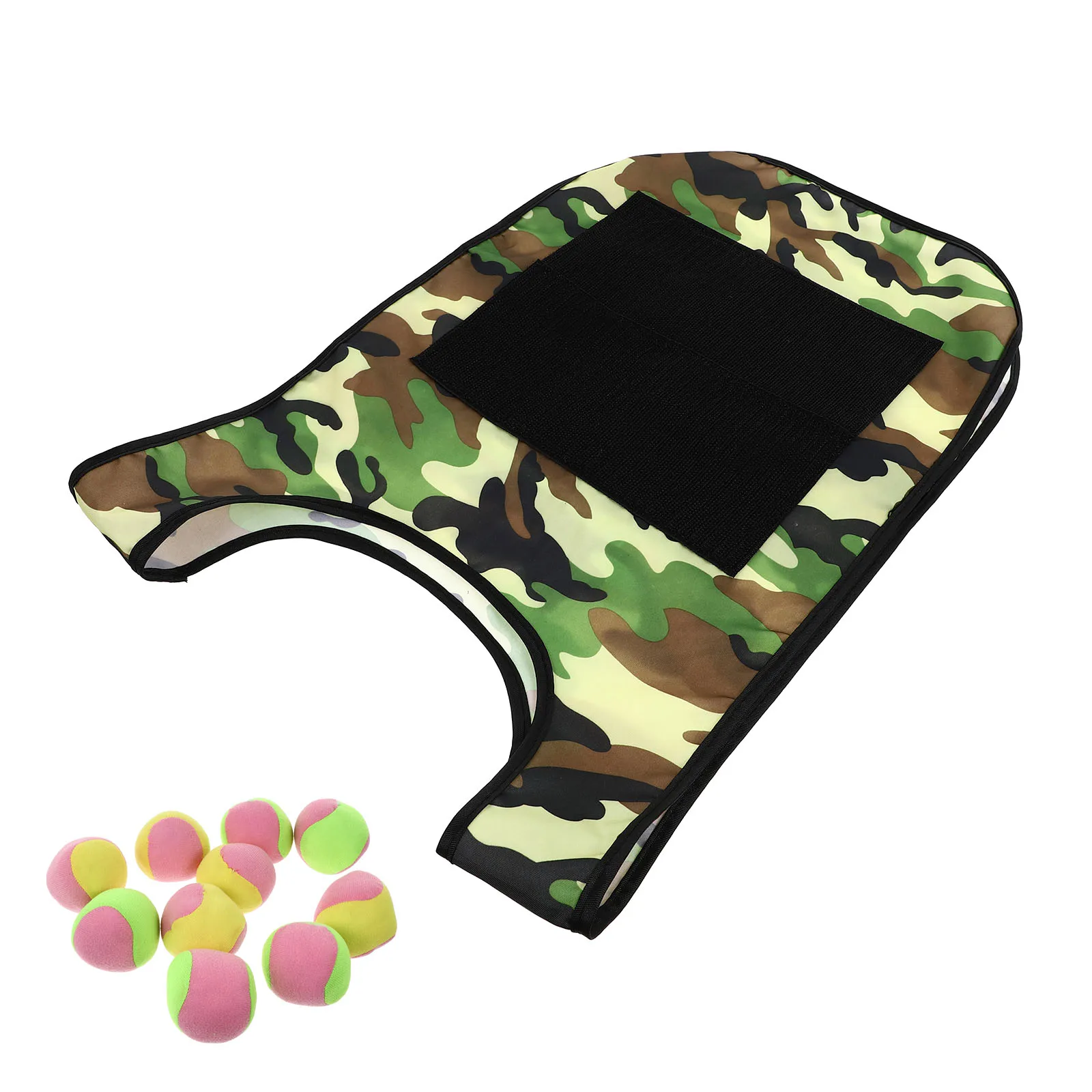 

2 Sets Ball Vest Kids Children Sticky Ball Catching Game Toy Prop Oxford Cloth Sponge Balls Safe Fun Family Party Games
