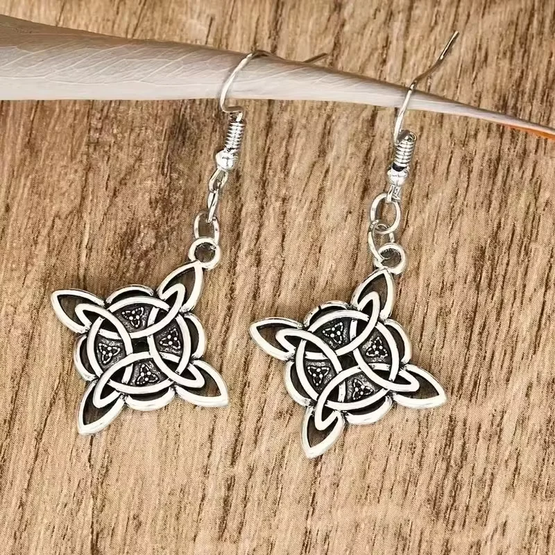 Vintage Witch Knot Earrings Magic Knot Pagan Wicca Symbol Earring For Women Celtic Knot Jewelry Gifts image 2
