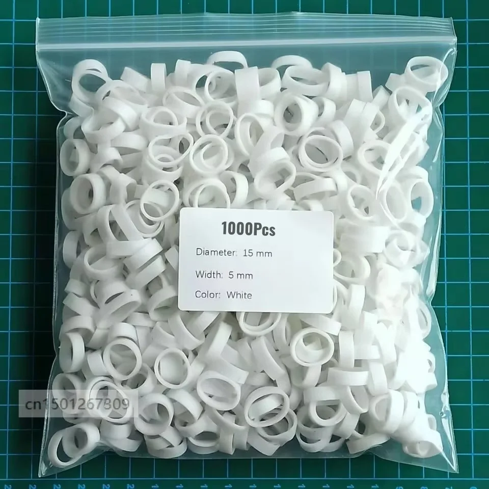 1000Pcs Tiny White Rubber Bands Small Elastic Bands For Cable Data Cord Organizer Packing Packages
