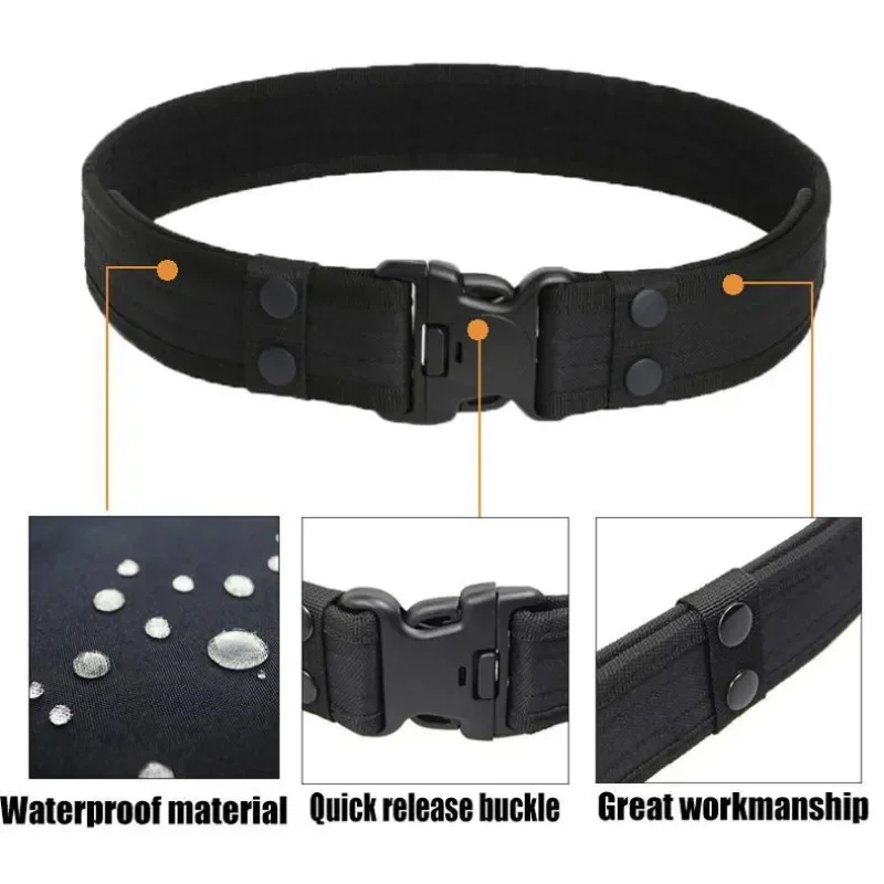 1pcs Army Style Combat Belt Quick Release Tactical Belt Fashionable Easy and Comfortable Men's Canvas Belt Outdoor Waist Trainer