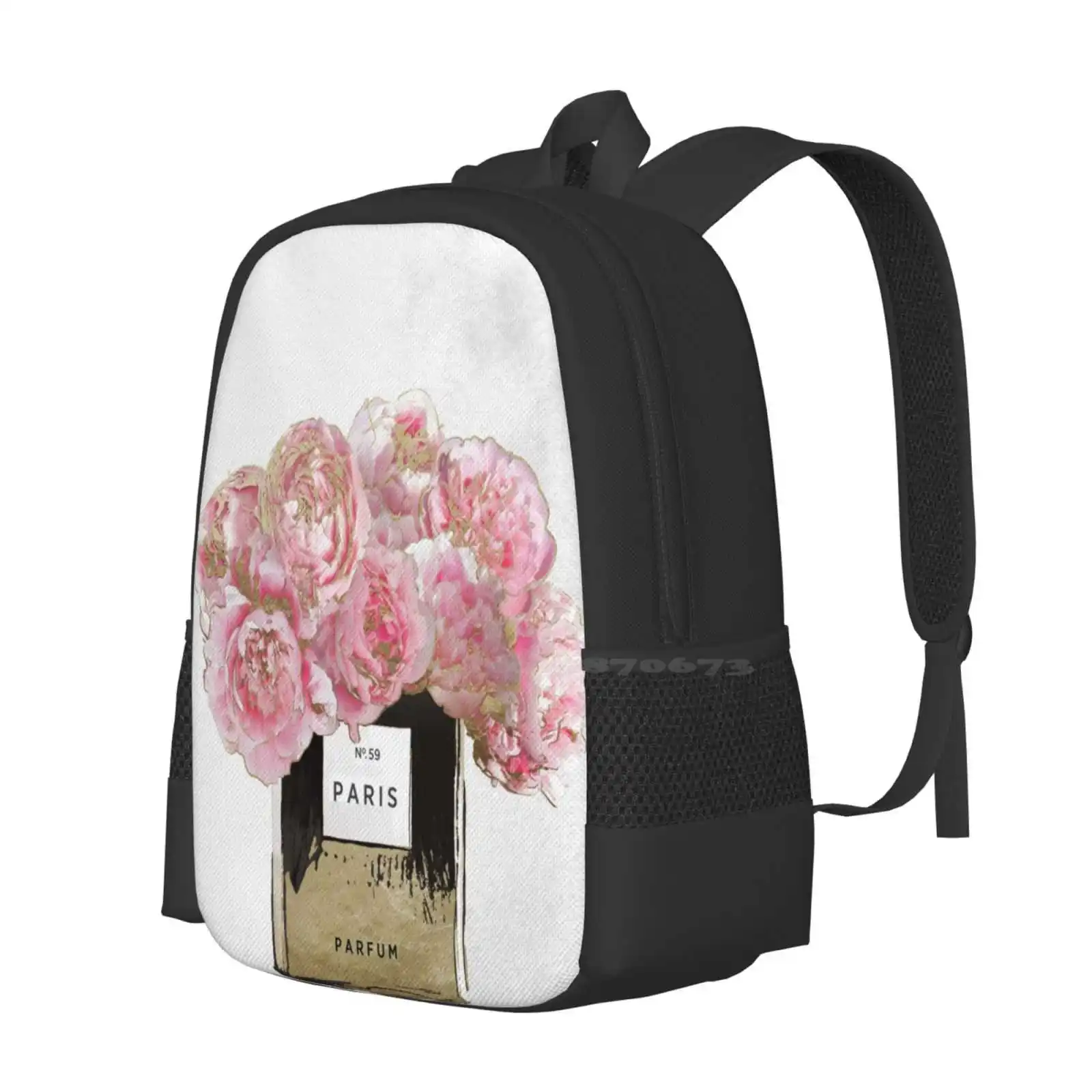 Pink Scented Hot Sale Schoolbag Backpack Fashion Bags Pink Peonies Pink Peony Pink And Gold Gold Perfume Pink Perfume Parfum