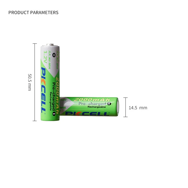 10PCS PKCELL AA 2200MAH battery 1.2V NIMH aa Rechargeable Batteries 2A precharge LSD Batteries Ni-MH for Camera toys