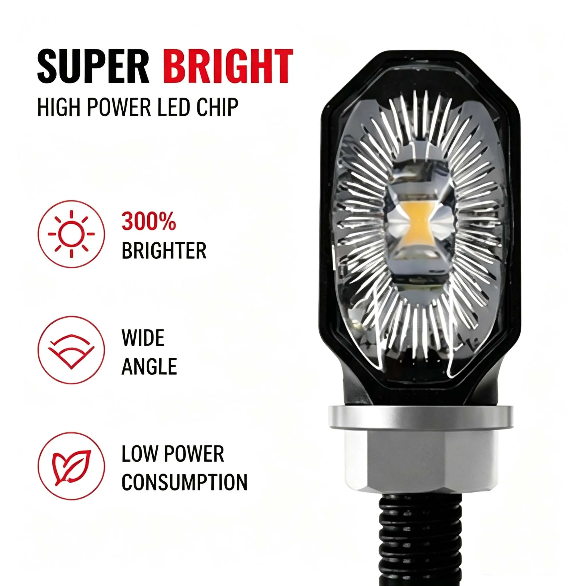 Universal Mini Motorcycle LED Turn Signal Light 2/4 Pcs 12V LED Motorcycle Refitting Easy Installation for Harley Suzuki Honda