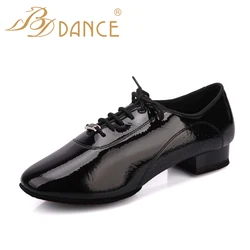 TOP Dance Shoes Latin Shoe Modern Men Cowhide Two-point Sole Oxford Cloth Grid Pattern Authentic Sock Bag BDDANCE309 Breathable