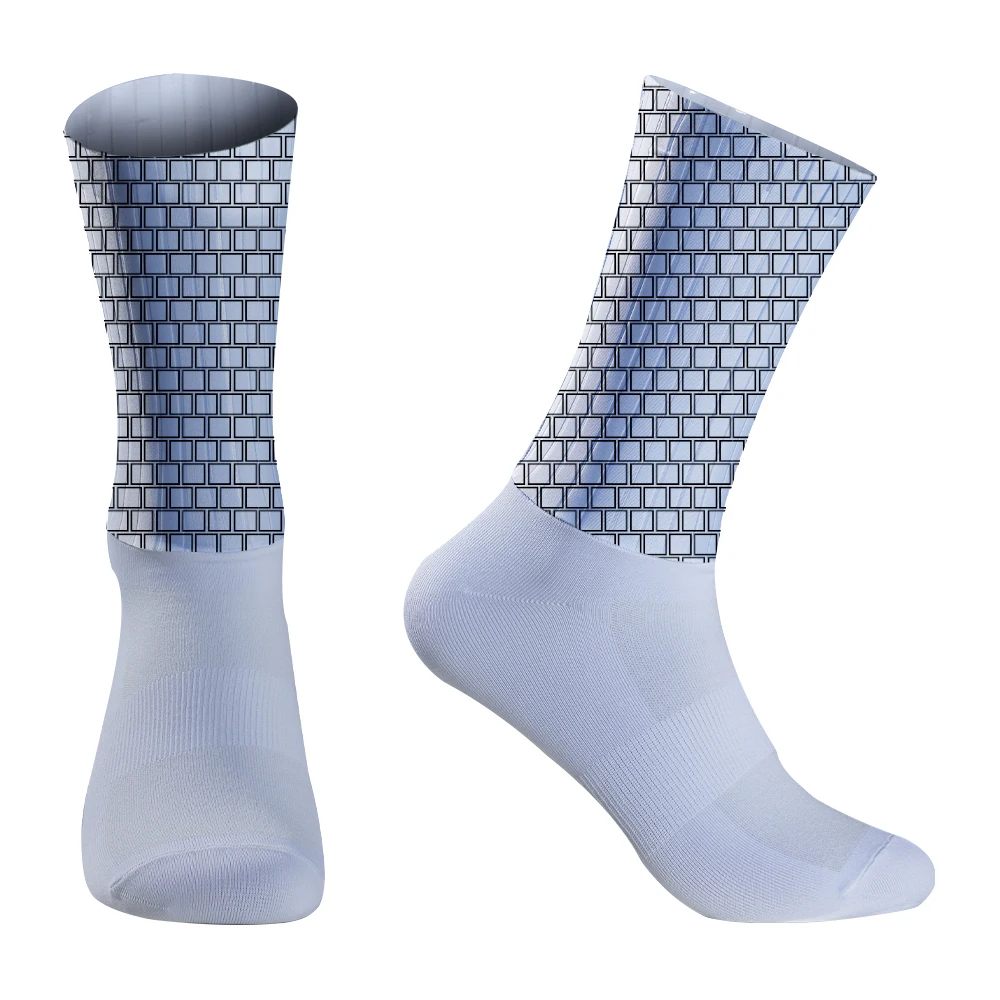 Calcetines de ciclismo para hombre y mujer, medias transpirables para bicicleta, ropa deportiva para exteriores, calcetines nuevos 2024