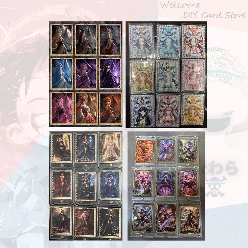 Anime ONE PIECE Metal Collector Cards Boa Hancock Nami Nico Robin Shirahoshi Vinsmoke Reiju Boa Hancock Collectible Cards