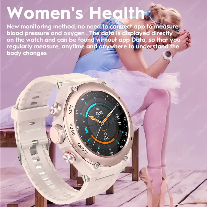 Imagem -02 - Relógio Inteligente para Mulheres Chamada Bluetooth Fone de Ouvido sem Fio Alto-falante Embutido Rastreador de Fitness Monitor de Freqüência Cardíaca Smartver em Novo