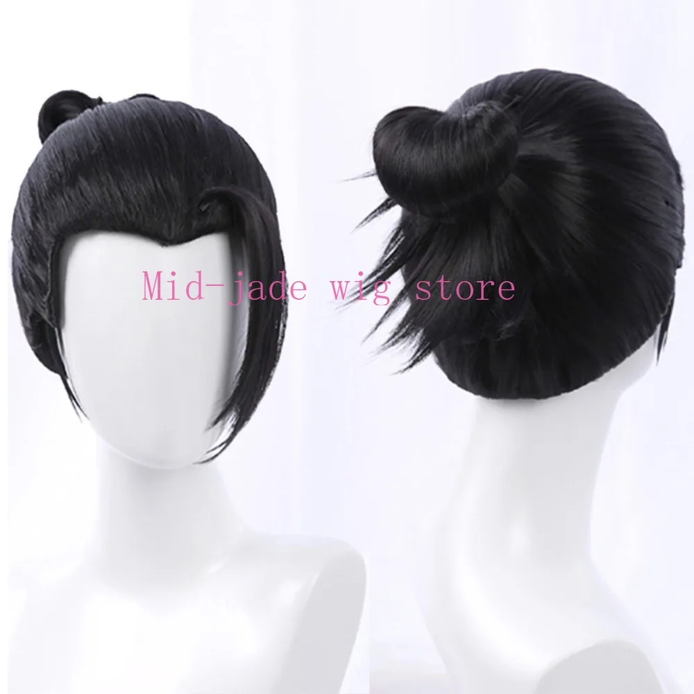 Jujutsu Kaisen Suguru Geto Half Tied Cosplay Wig Long Black Hair Anime Character Wig Convention Performance