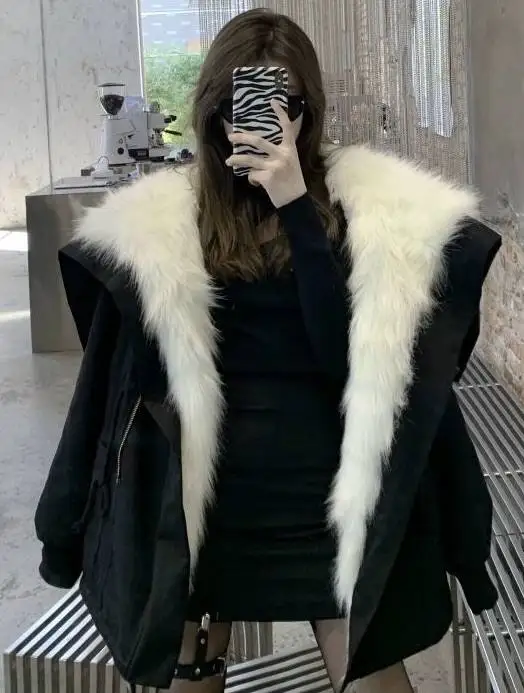 

Parkas Womens Unisex Off-Season Modal Blended Liner Cropped Flap-Pocket Buttoned Simple Casual Daily Easy Soft Stylish Basic Ins