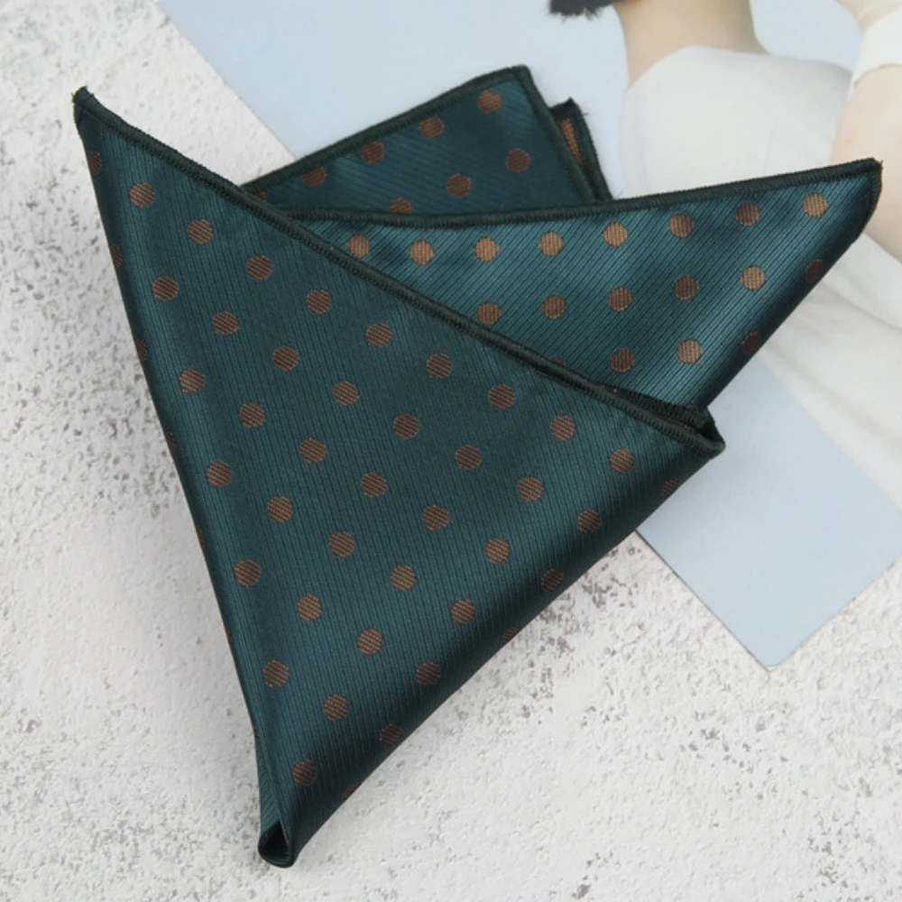 Toalla cuadrada de bolsillo clásica para hombre de 23cm, pañuelo a rayas de Cachemira de poliéster, accesorios para traje y camisa, pañuelo rojo marino para fiesta de boda