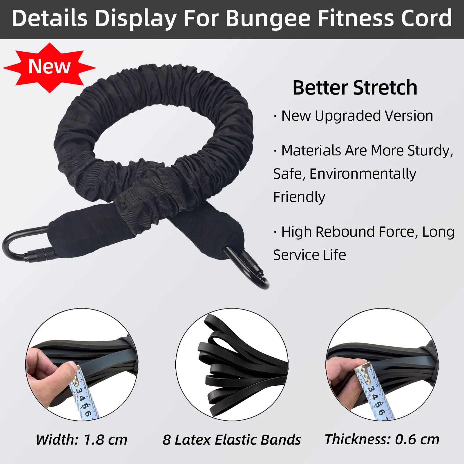 90KGs Bungee Dance Rope Resistance Cord Elastic Rope Increase Speed, Streng and Balance