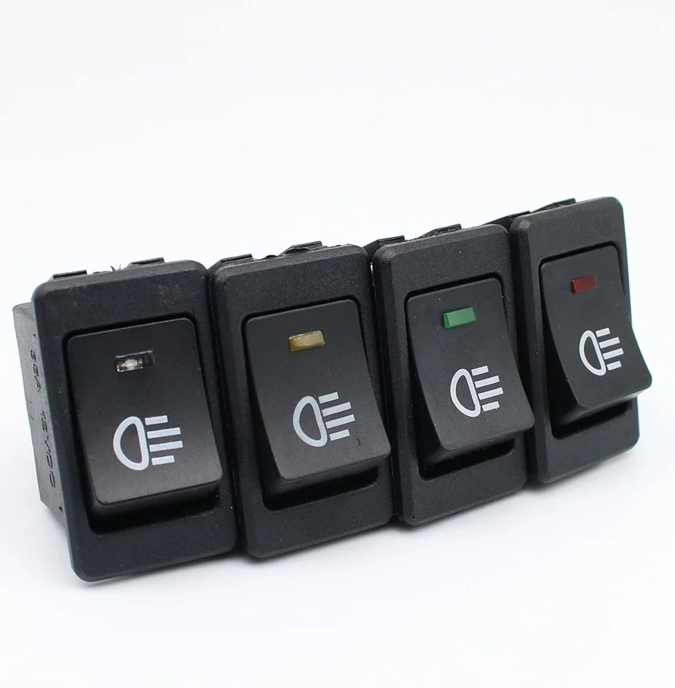 KCD4 Rocker Switch ON-OFF 2 Position 4 Pins LED 12V 35A automobile refitting fog lamp switch with light Rocker switch