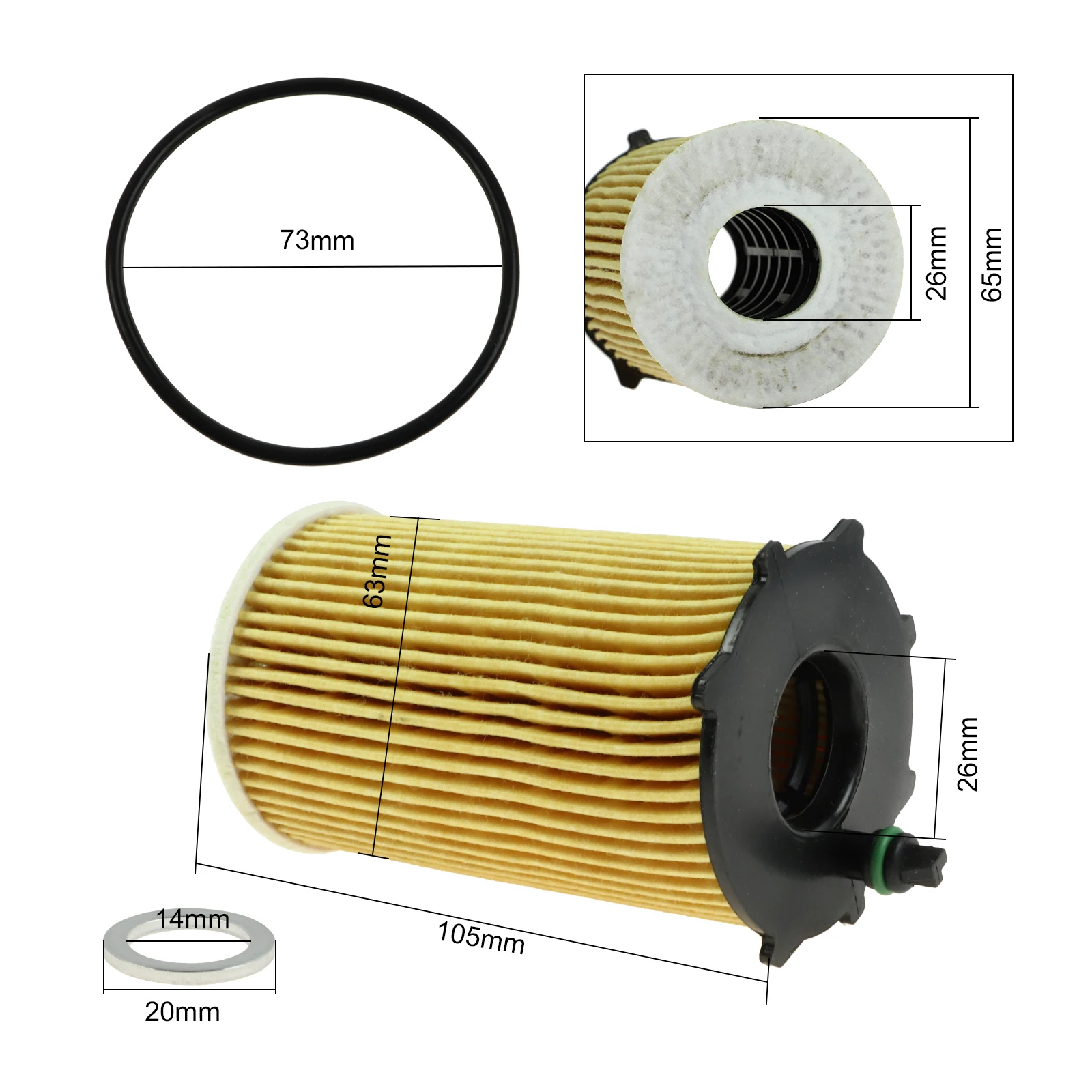 Oil Filter for Hyundai Santa Fe Cadenza Azera Kia Sedona Sorento 3.3L 3.5L 26320-3CAA0 263203CAA0