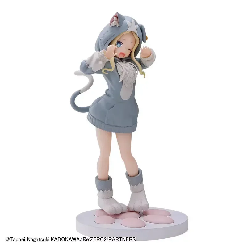 SEGA Original SPM Anime Figure Emilia Rem Ram Cat Ear Puck Suit Action Figures Toys For Kids Xmas Gift Collectible Model