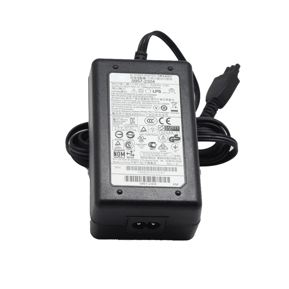 Adaptador de corriente alterna para impresora Officejet, cargador de 12V, 250MA, 0957-2304,-0957 2305, 6100, 6600, 6700, 7110, 7610, 7612