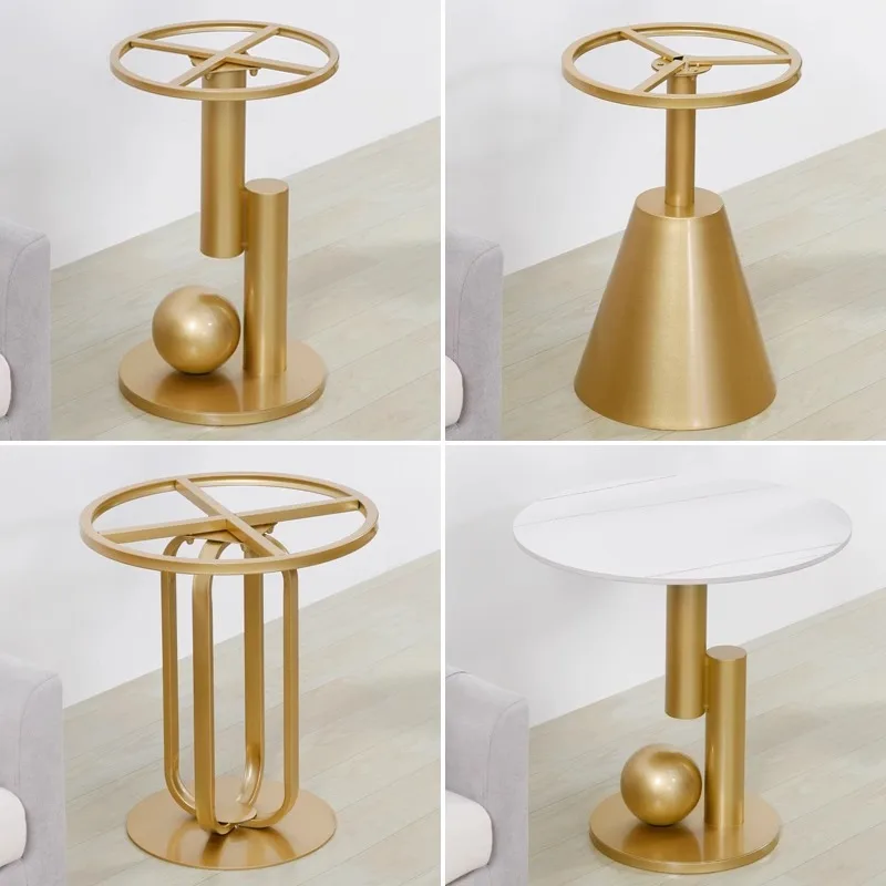 

Light luxury wrought iron table leg bracket Negotiate table leg base, coffee table side legs, marble rock slab round dining tabl