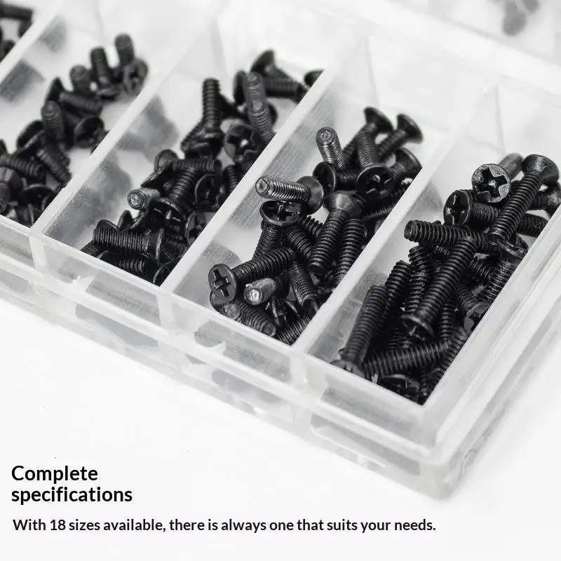 Hot 1 Set Watch Screw Box 18 Types Screws Kit Mini Flat Head Screw For Phone Tablet Camera Lens Laptop Repair Accessories