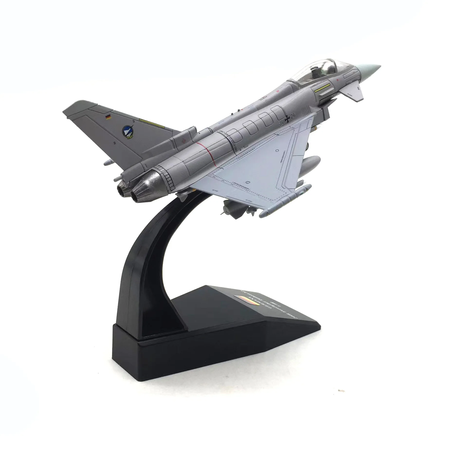 1/100nsmodel European Typhoon Ef2000 German Air Force Simulation Alloy Fighter Aircraft Model Finished Realistic Ornament Gifts
