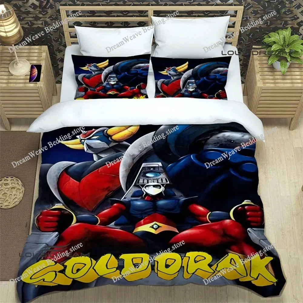 Комплекты постельного белья UFO ROBO GRENDIZER GOLDORAK, изысканный набор постельных принадлежностей, комплект пододеяльников, комплект постельного белья, роскошный подарок на день рождения96