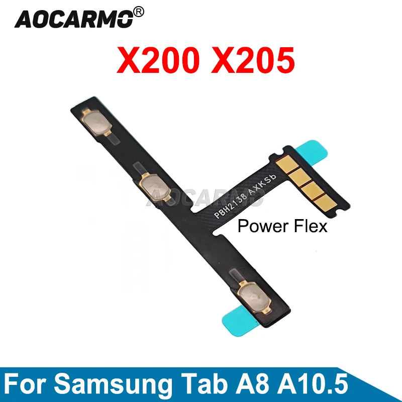 Aocarmo For Samsung Galaxy Tab A8 10.5  SM- X200 X205 Power On / Off Volume Buttons Flex Cable Replacement Part