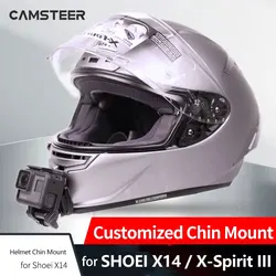 for Shoei X14 X Spirit 3 Helmet Custom Aluminium Chin Mount for GoPro Hero12 11 DJI Action 5Pro 4 Insta360 X4 X5 Ace pro Camera