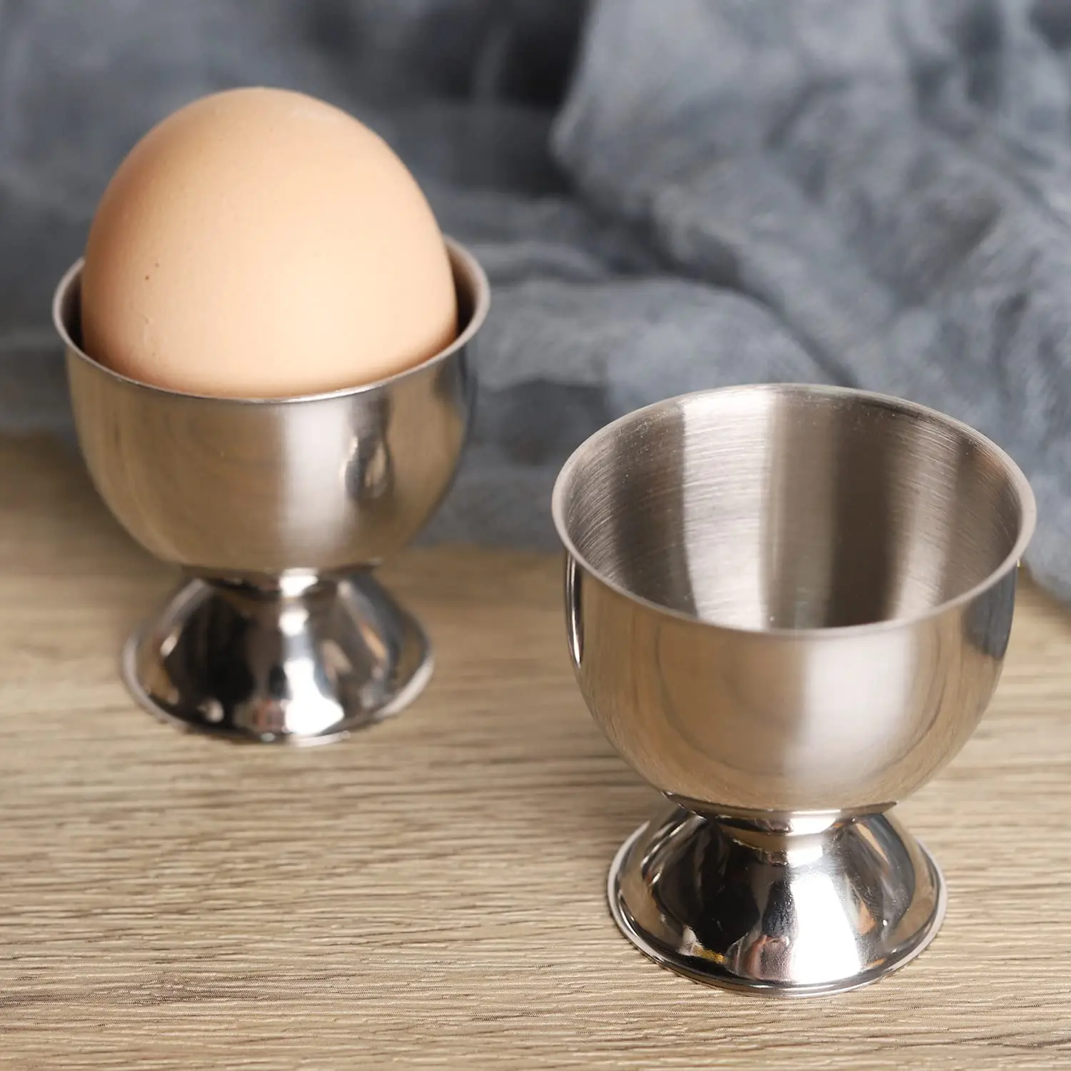 Juego de tazas de huevos de acero inoxidable, soporte de bandeja para huevos duros y suaves para desayuno, utensilios de cocina, juego de regalo, utensilios de cocina, herramientas para huevos