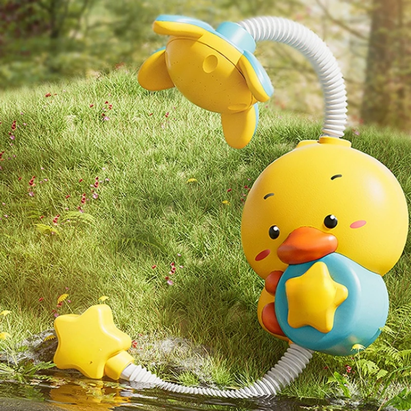 

Baby Bath Toys Baby Small Yellow Duck Water Shower Nozzle Duck Water Spray Children Water Playing Artifact Girl and Boy