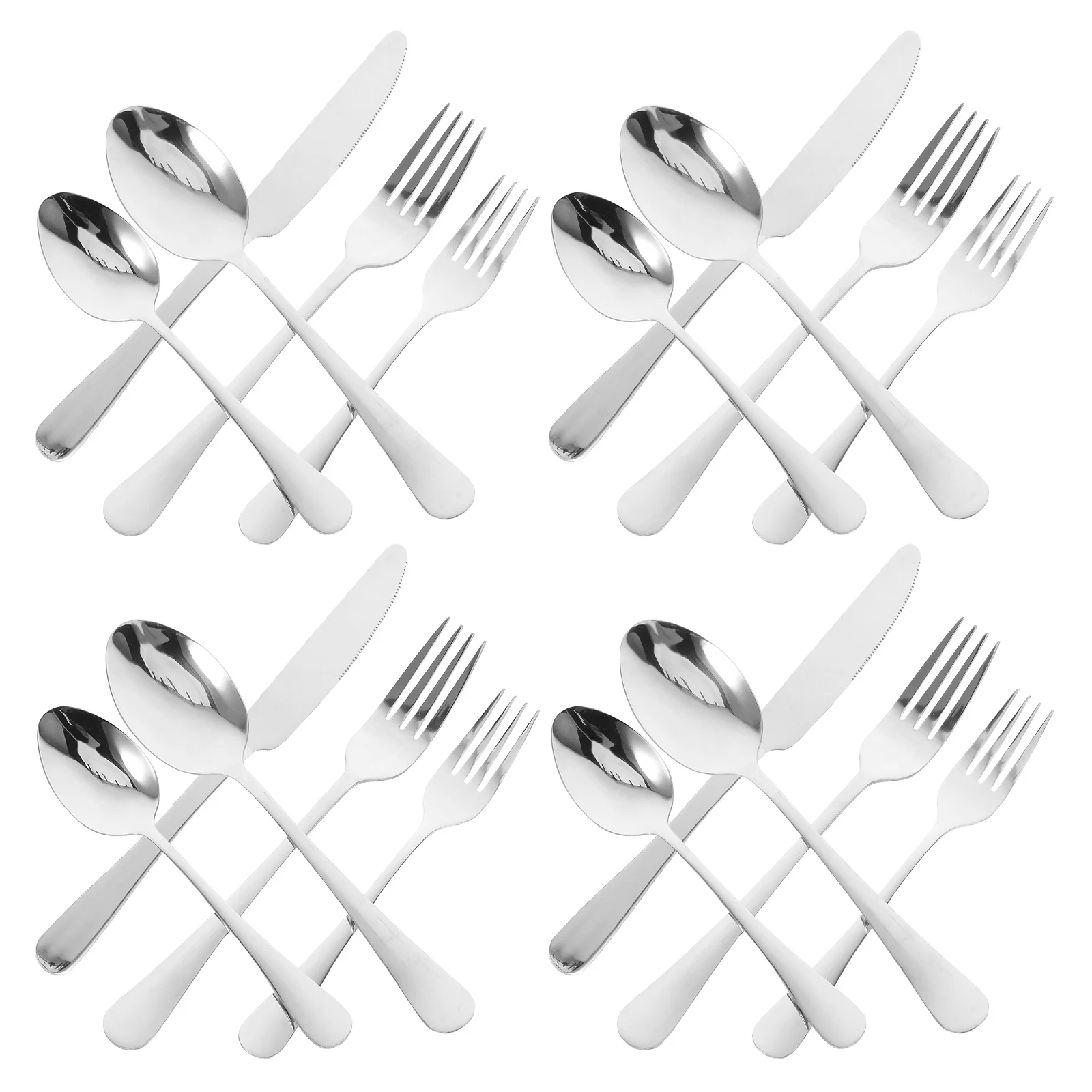 

20Pcs Elegant Stainless Steel Cutlery Set Modern Design Steak Knives Forks Spoons Kitchen Accessories Party Tableware Dining