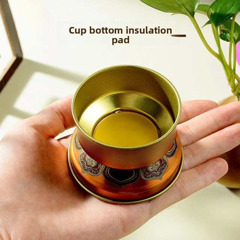 Lotus Ghee Lamp Base Home Buddhist Altar Oil Light Candle Holder for Prayer