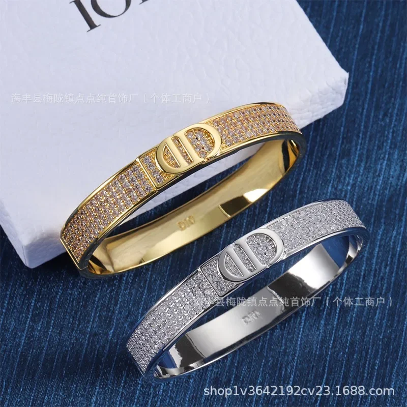 

/D Винтажные классические компакт-диски с бриллиантовым браслетом, простые модные универсальные открытые украшения