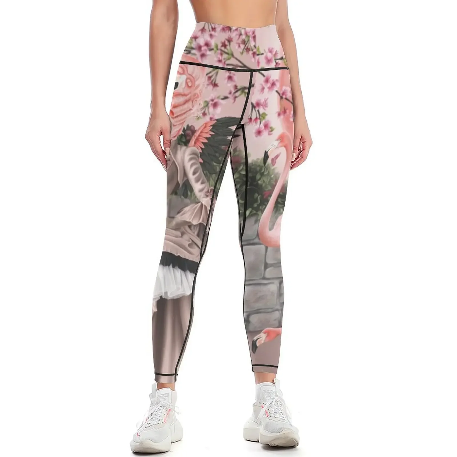 

Flamingo Fairy - Pink Moon Leggings sportswear for gym high waist Jogger pants Pants sport Womens Leggings