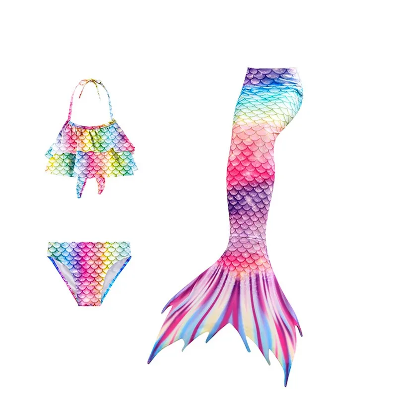 Fantasia Girl Mermaid Swimsuits Summer Beach Vacation Girls Bikini Holiday Colorful Fishtail Children's Swimwear Split Swimsuit