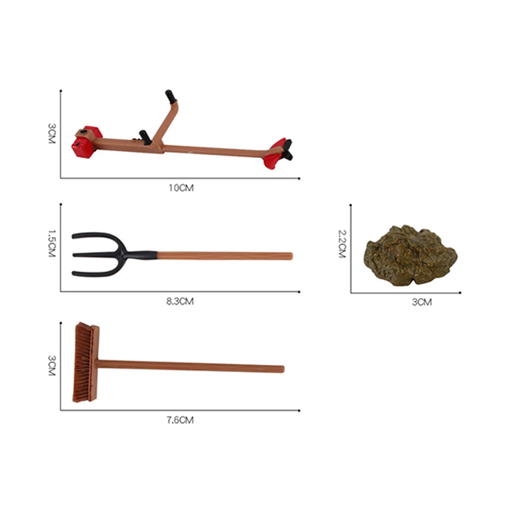 ملحقات تزيين الأدوات الزراعية لبيت الدمى الصغير