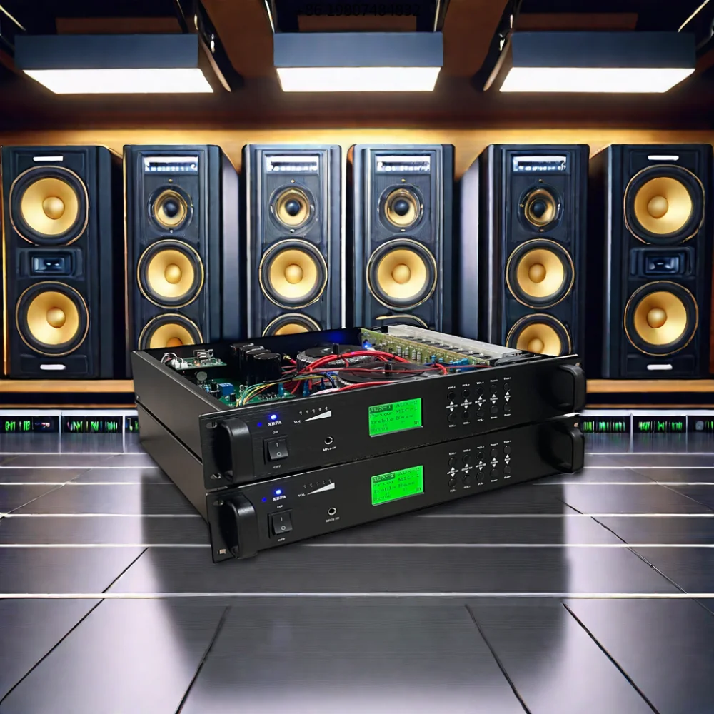Aliexpress Wall-Mounted 2U Cabinet Power Amplifier Full System for Stage PA System Hospital Mosque Commercial Venues