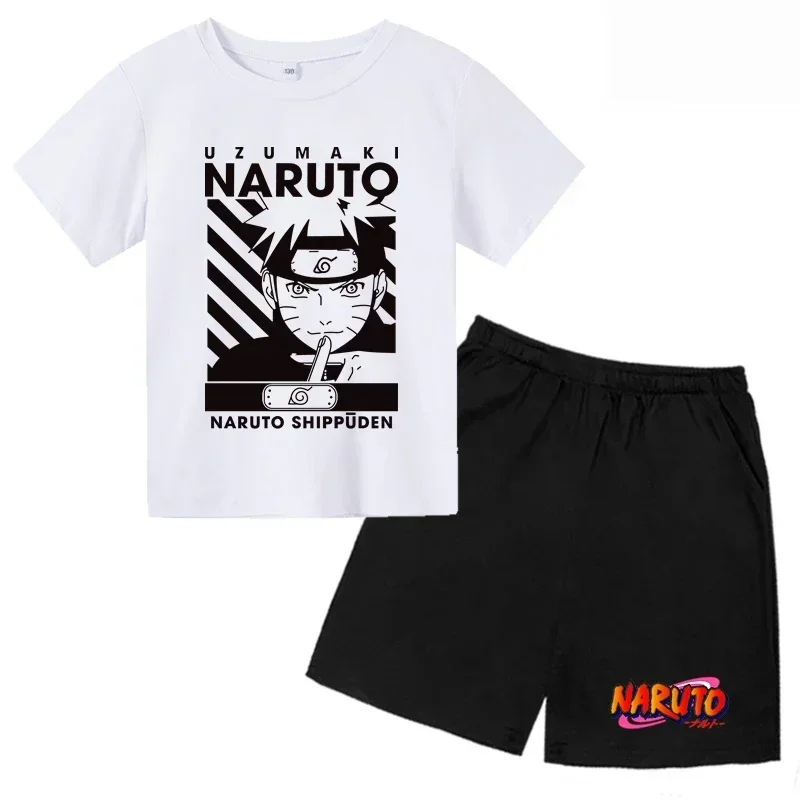 

Kids Clothing Anime Narutos Tshirt Kids Boys T Shirt Baby Girls Cartoon Tees Children's set Summer Short Sleeve Tops