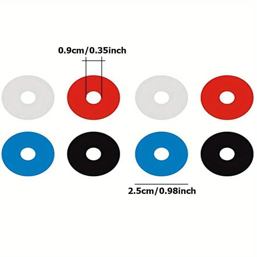 4Pcs Silicone Guitar Strap Buttons Pads, 2.5cm Wear Resistant Protective Film for Ukulele Bass Instrument Accessories DDJ