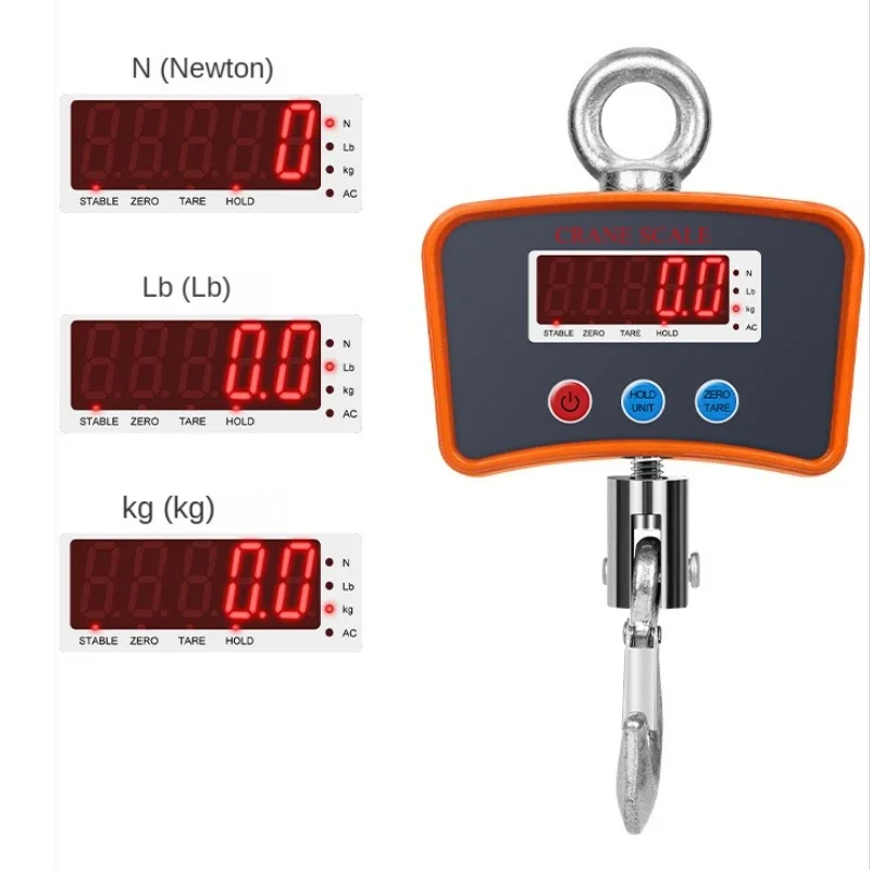 

Heavy weight Weighing Hanging 500kg Electronic Wireless 1000kg Digital Crane Scale Industry Hook Hoist digital crane scale