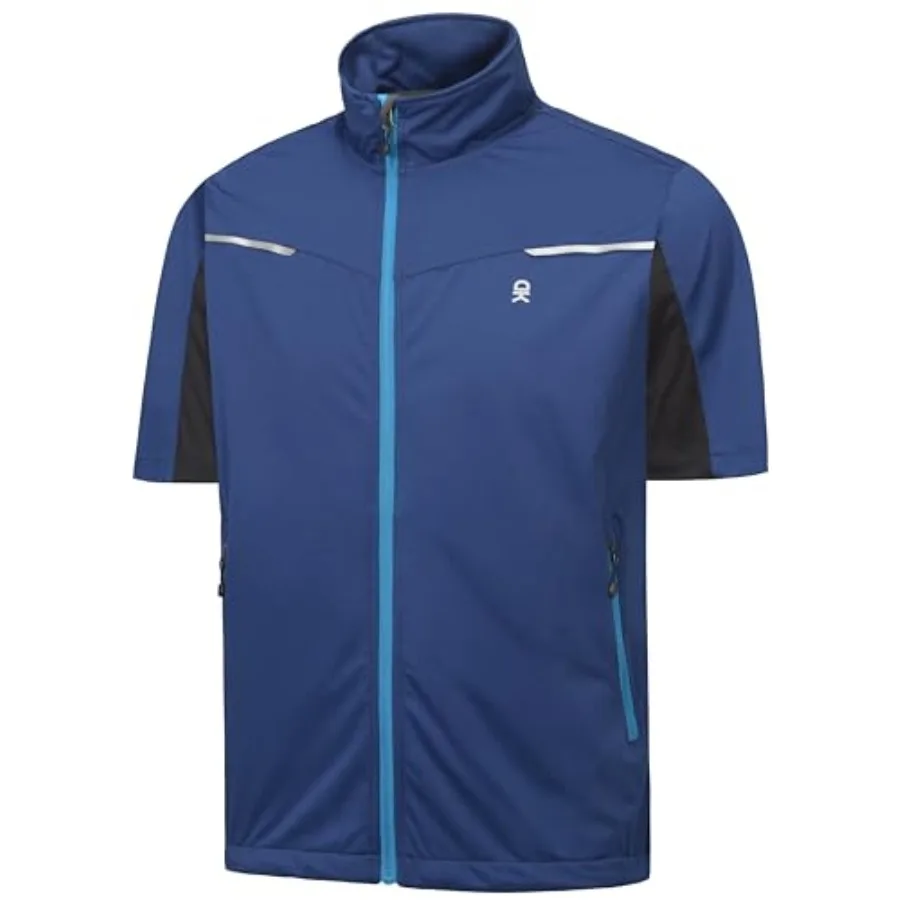 

Little Donkey Andy Men's Lightweight Softshell Vests Short Sleeve Jackets for Golfing Hiking Running