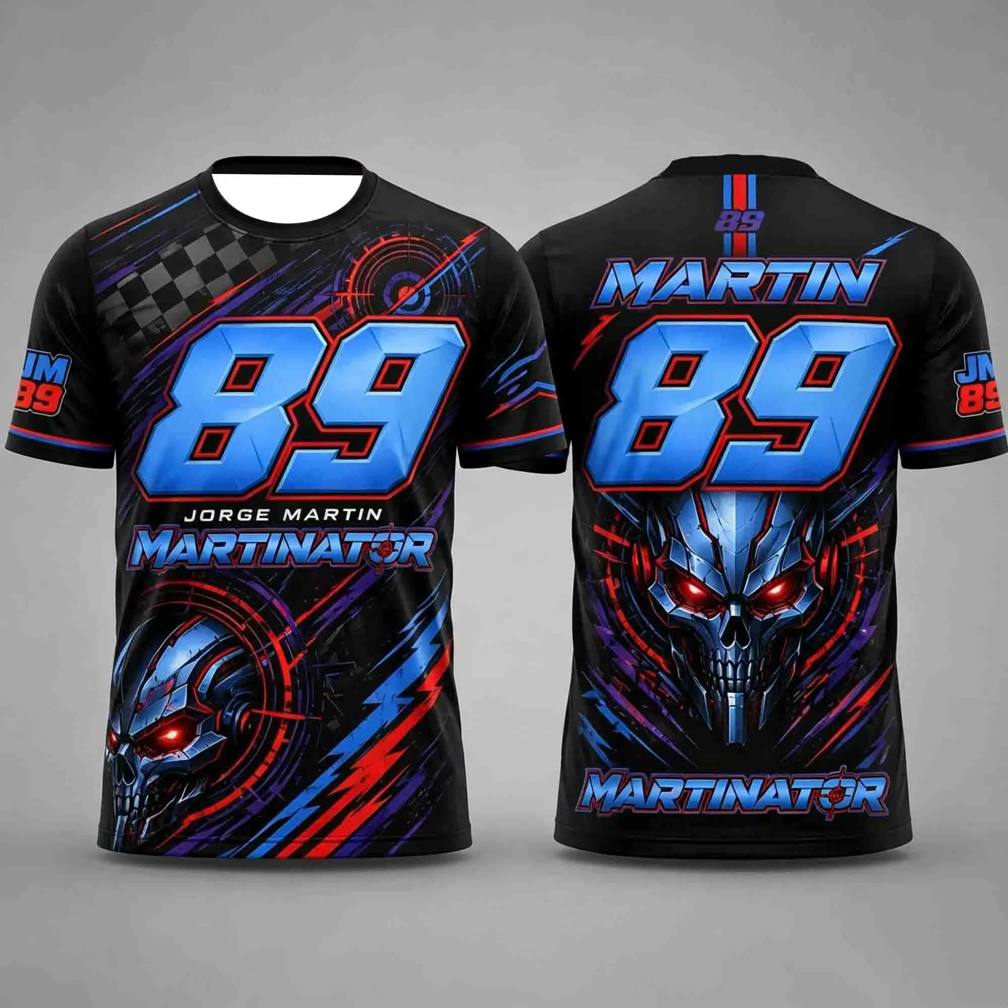 2026 New Summer Men Jorge Martin 89 Moto Racing Factory Team AI Design Jersey Short Sleeve T Shirt Fan Kids/Adult Top