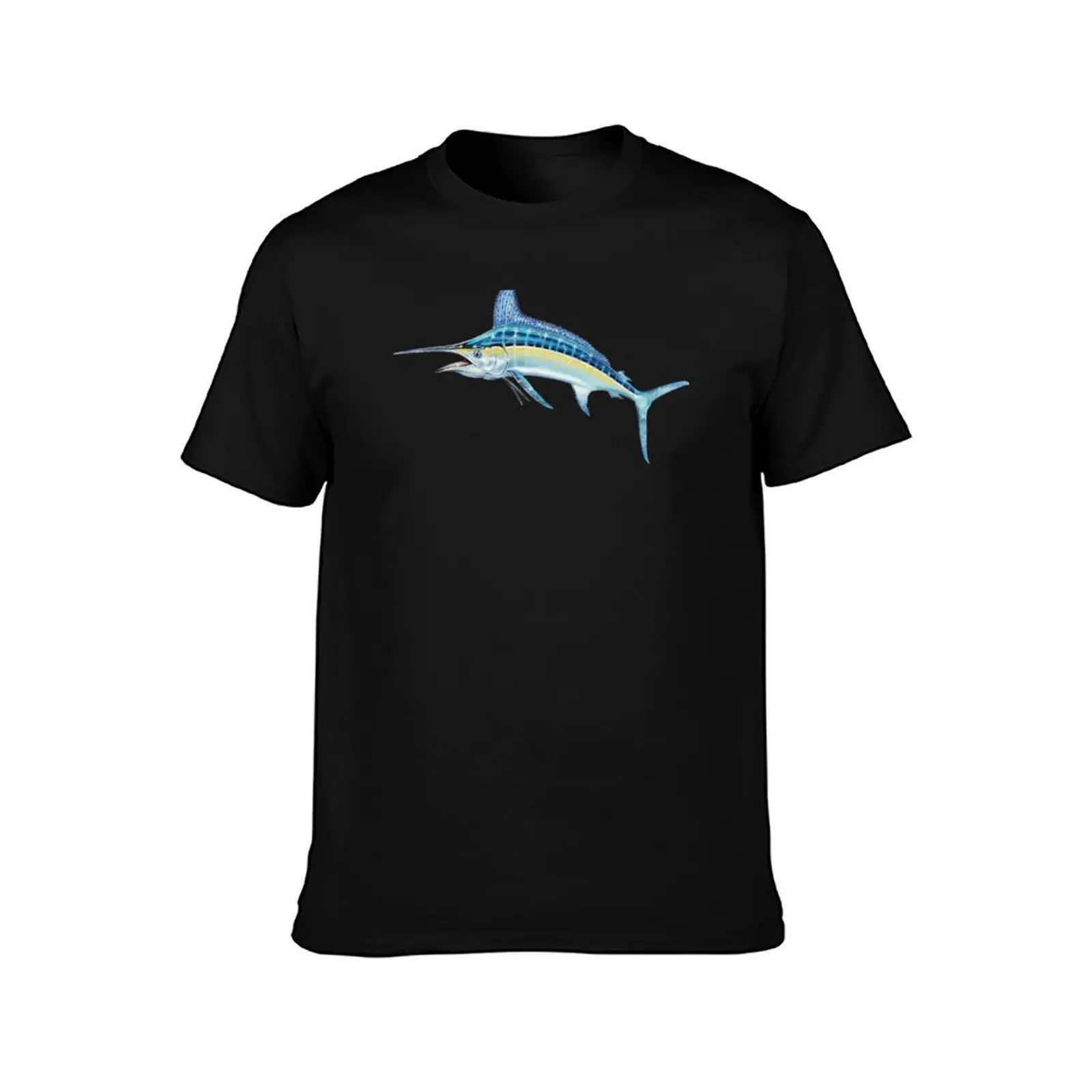 White Marlin T-Shirt Utility Work Short Sleeve Top T-Shirt