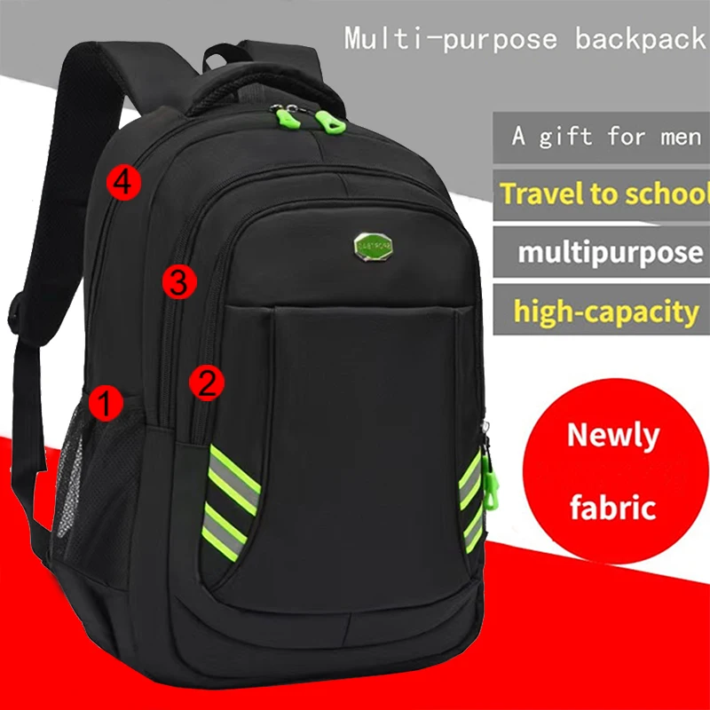 حقيبة ظهر ذات ألوان محايدة للرجال والنساء، مناسبة للسفر والاستخدام التجاري، ضرورية للطلاب. حقيبة كتب.