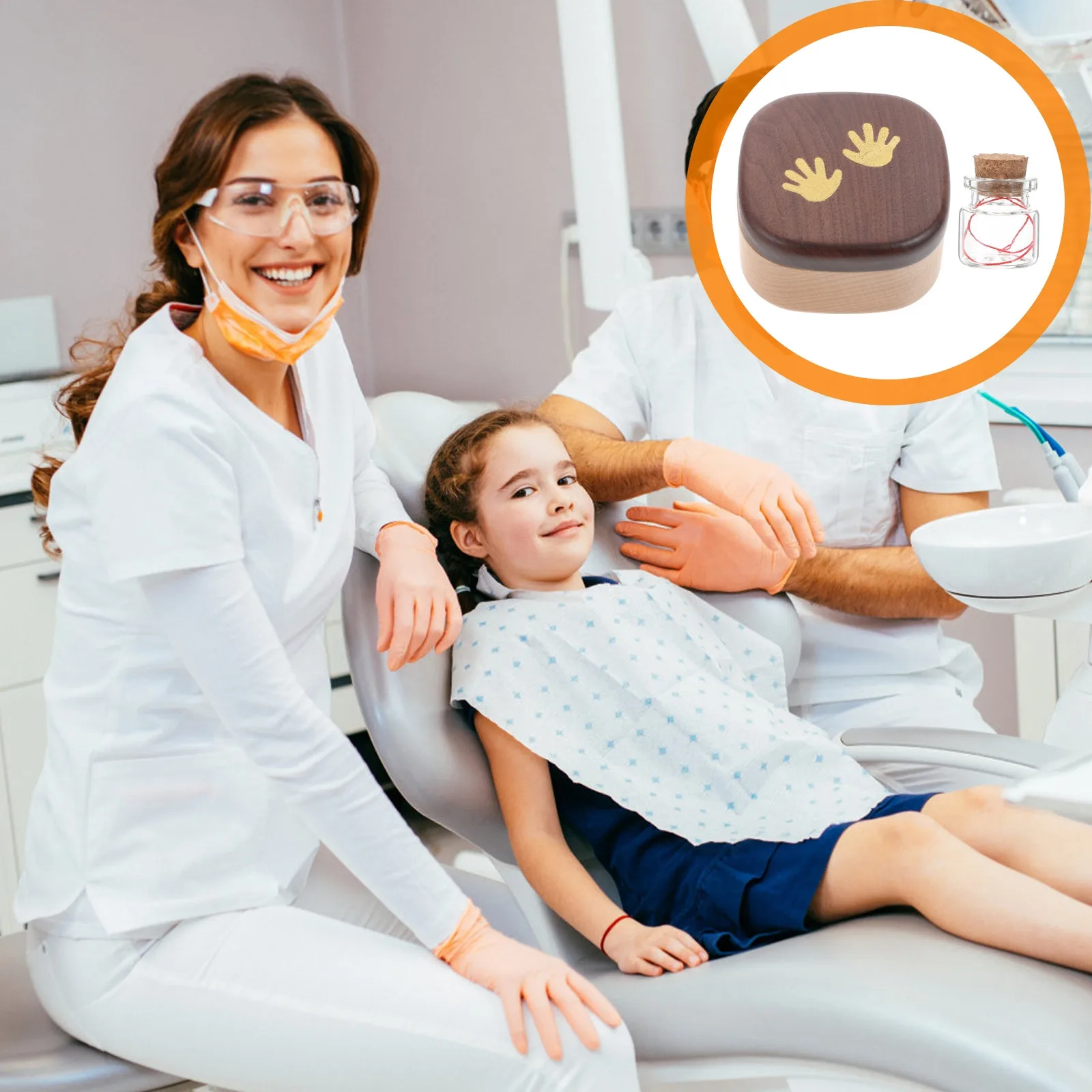 

Baby Teeth Keepsake Box Tooth Holder for Kids Deciduous Tooth Alternation Commemorative Box with Lid for Hygienic Safe Storage