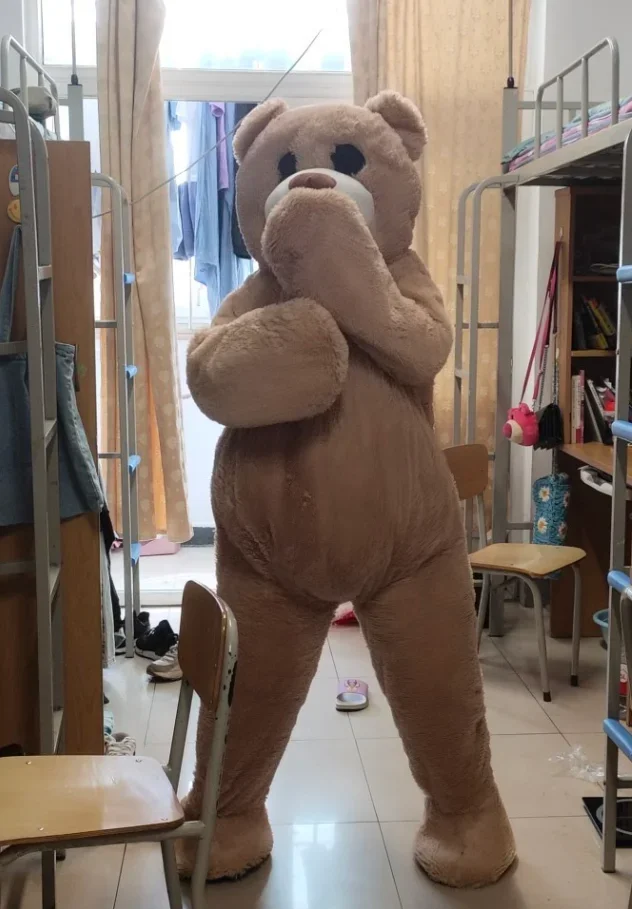 Ours en peluche en ylène pour cosplay, personnage de dessin animé, déguisement de fête d'anniversaire, publicité, costume de convocation