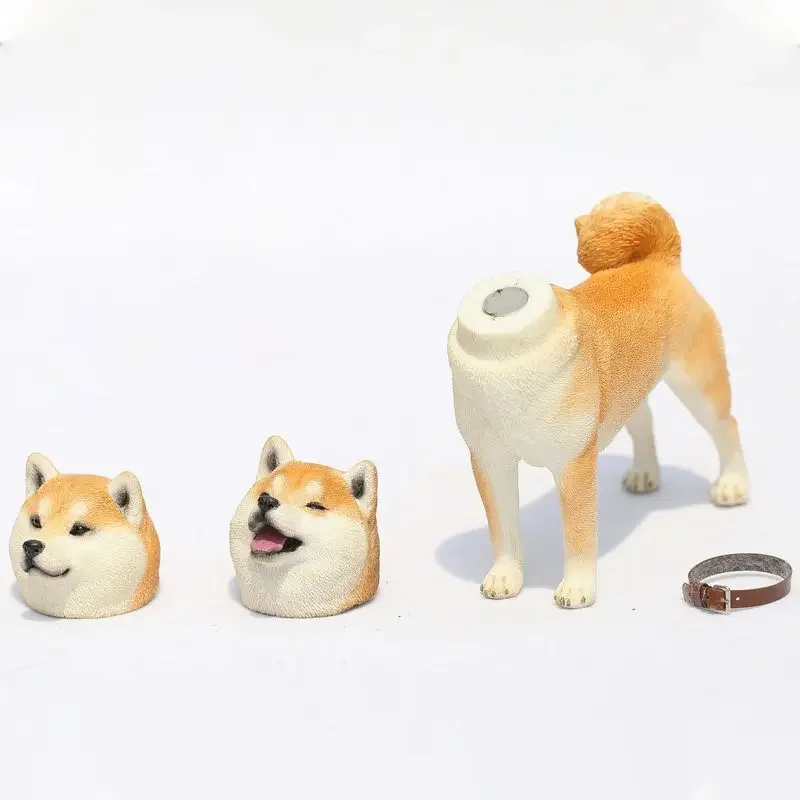 JXK 1/6 Maßstab Harz-Modell Niedlicher Shiba Inu Hund Haustier Desktop-Ornamente Actionfiguren Zubehör – Detail 19