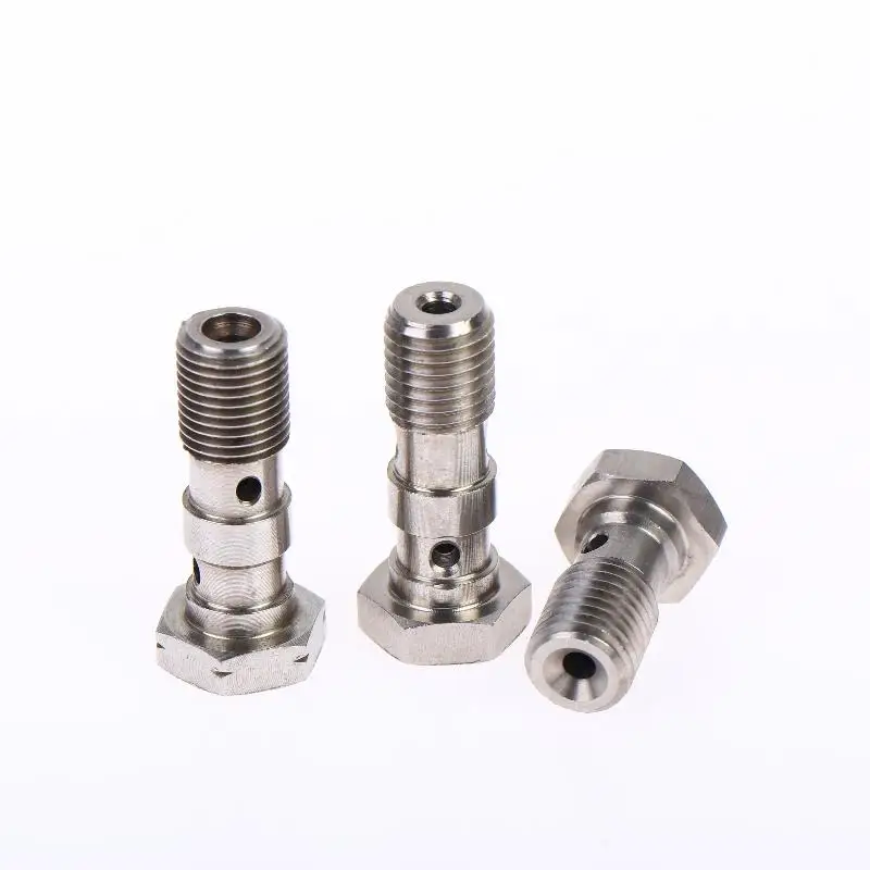 Carbon Steel Motorcycle Brake Caliper Banjo Bolt Bleed Screw Nipple M10x1.0mm 1.25mm for Cruiser Bikes