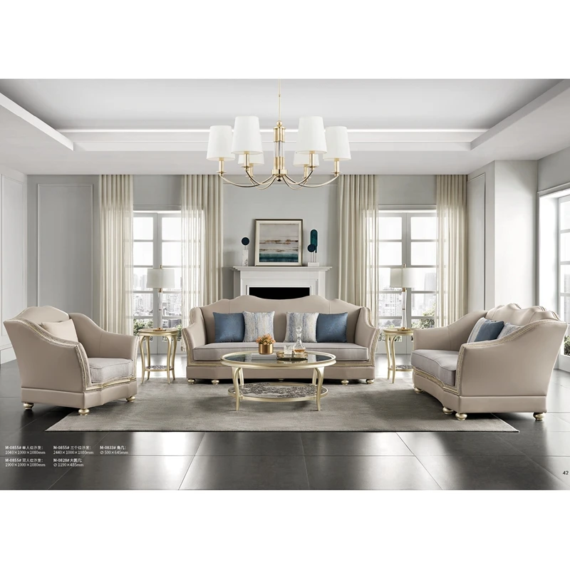 Sofá Seccional de Cuero Moderno para Sala de Estar, Sofá Reclinable con Esponja de Alta Densidad, Juego de Muebles para el Hogar