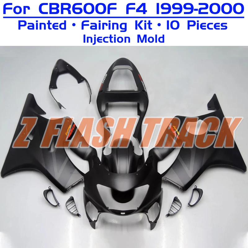 For Honda CBR600F CBR 600F CBR600 F F4 1999 2000 Cowl Fairing Kit Motorcycle Bodywork ABS Injection Plastic Body Kit Matte Black