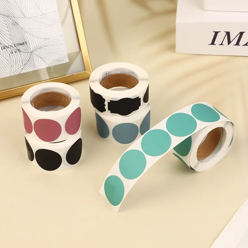 300Pcs/Roll Golden Scratch Off Stickers Round Shape Labels Sticker DIY Handmade For Game Scratch Sticker Labels Stationery