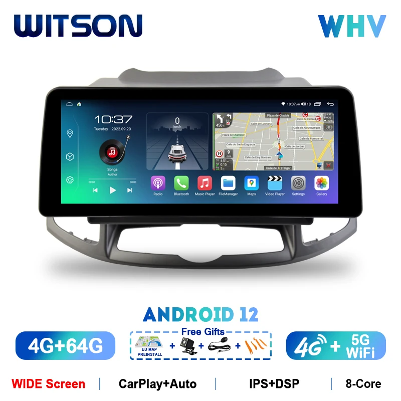 WITSON Android 12 Carplay Auto Stereo for CHEVROLET CAPTIVA 2012-2017 DSP 12.3'' IPS HD Screen Car Radio Navi GPS Multimedia